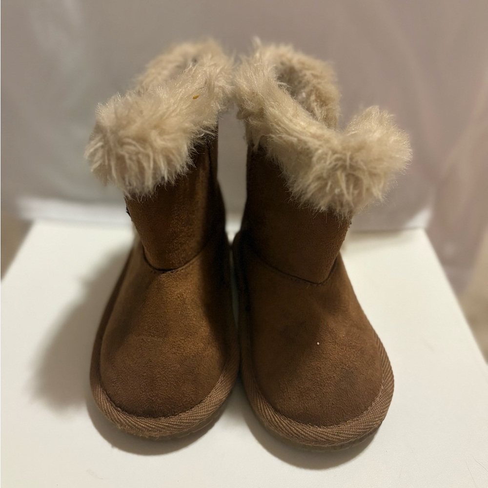 Place Brown Kids Boots with Faux Fur